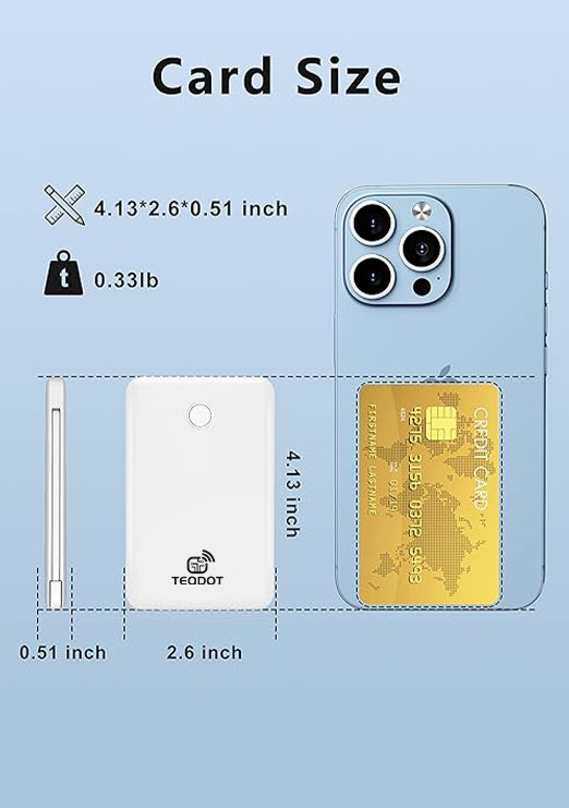 TEQDOT Portable Charger 10000mAh Magnetic Power Bank PD20W Wireless Fast Charging for Magsafe Power Bank for IPhone Samsung Xiaomi Etc.