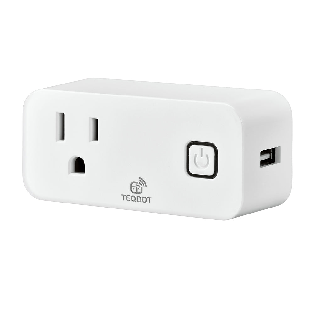 TEQDOT smart wifi socket tuya smart socket with typc interface USB charging port