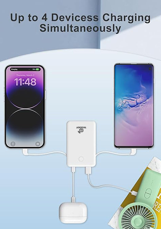 TEQDOT Portable Charger 10000mAh Magnetic Power Bank PD20W Wireless Fast Charging for Magsafe Power Bank for IPhone Samsung Xiaomi Etc.