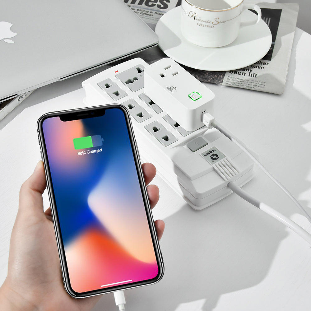 TEQDOT smart wifi socket tuya smart socket with typc interface USB charging port