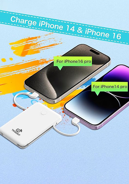 TEQDOT Portable Charger 10000mAh Magnetic Power Bank PD20W Wireless Fast Charging for Magsafe Power Bank for IPhone Samsung Xiaomi Etc.